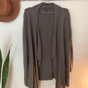 Barefoot Dreams Taupe Open-Front Cardigan